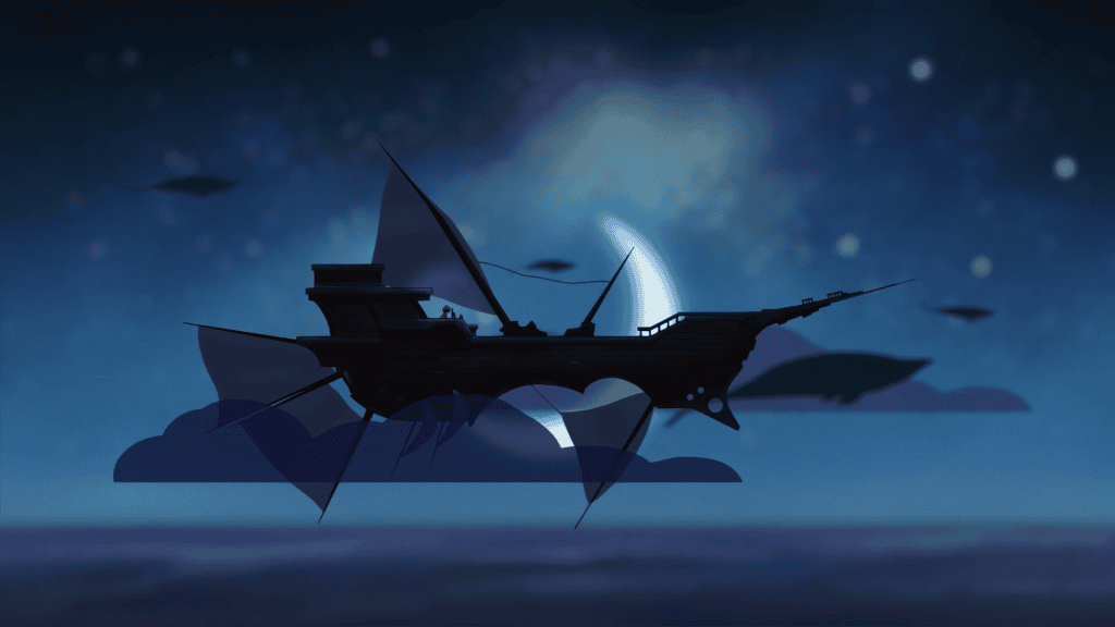 The winged sailing ship