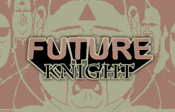 Future Knight key art with the logo over pastel LCD-style figures.