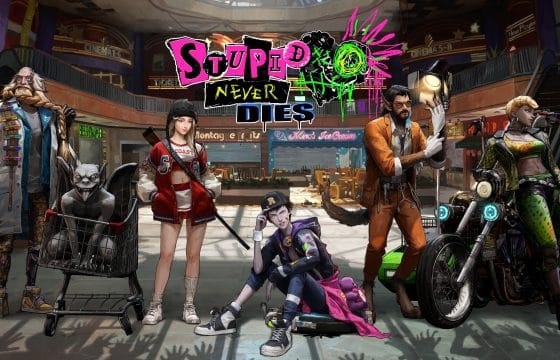 Key art for Stupid Never Dies by GPTRACK50, with Davy, Julia, Doc, Bessie and Goyle in the Mall.