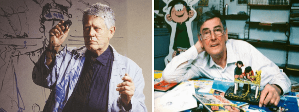 Hugo Pratt and André Franquin
