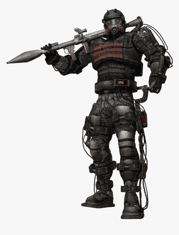 A-life fighter with weapon