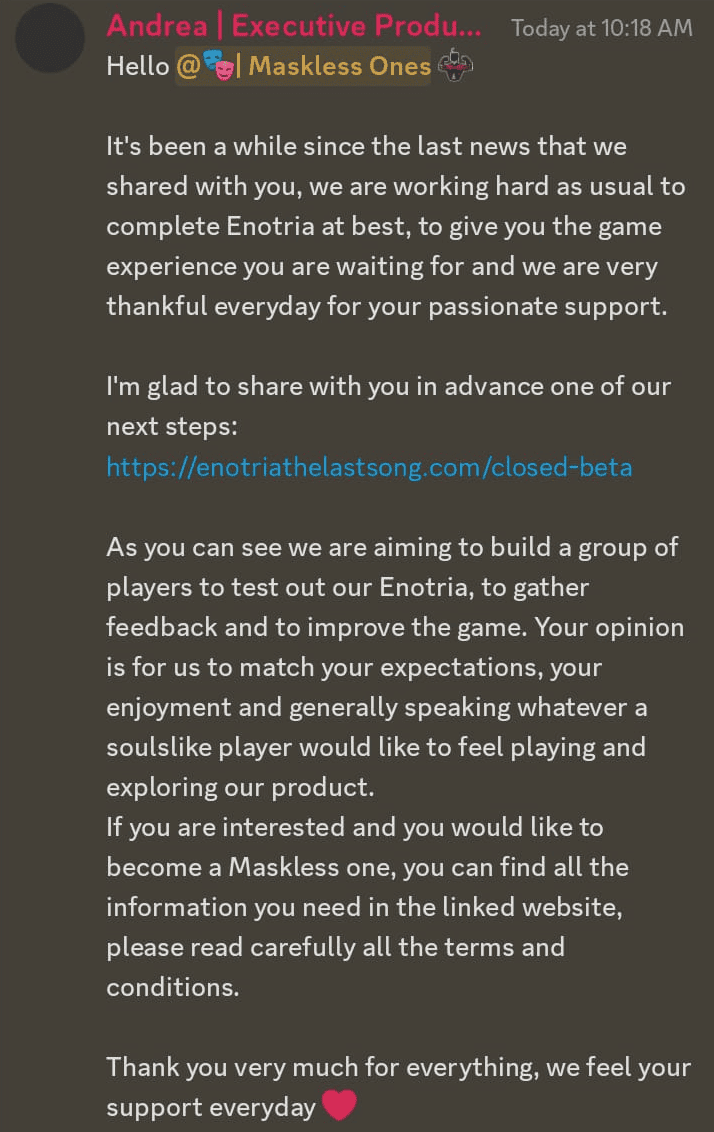 Enotria: The Last Song - A.A.A. Maskless Ones